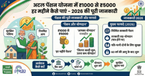 अटल पेंशन योजना में ₹1000 से ₹5000 हर महीने कैसे पाएं – 2026 की पूरी जानकारी