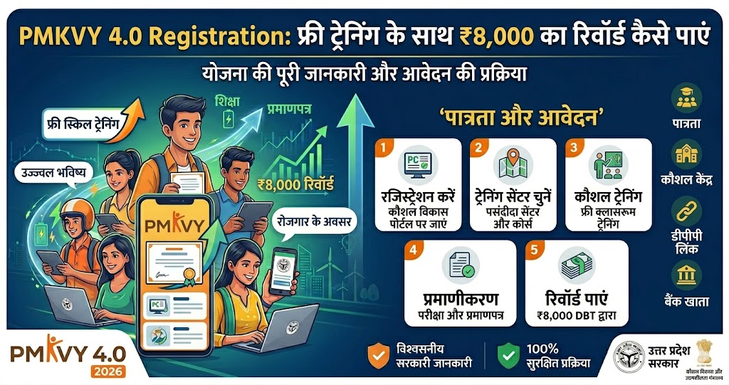 PMKVY 4.0 Registration: फ्री ट्रेनिंग के साथ ₹8,000 का रिवॉर्ड कैसे पाएं